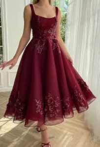  elegant simplicity dark red gown inspiration 